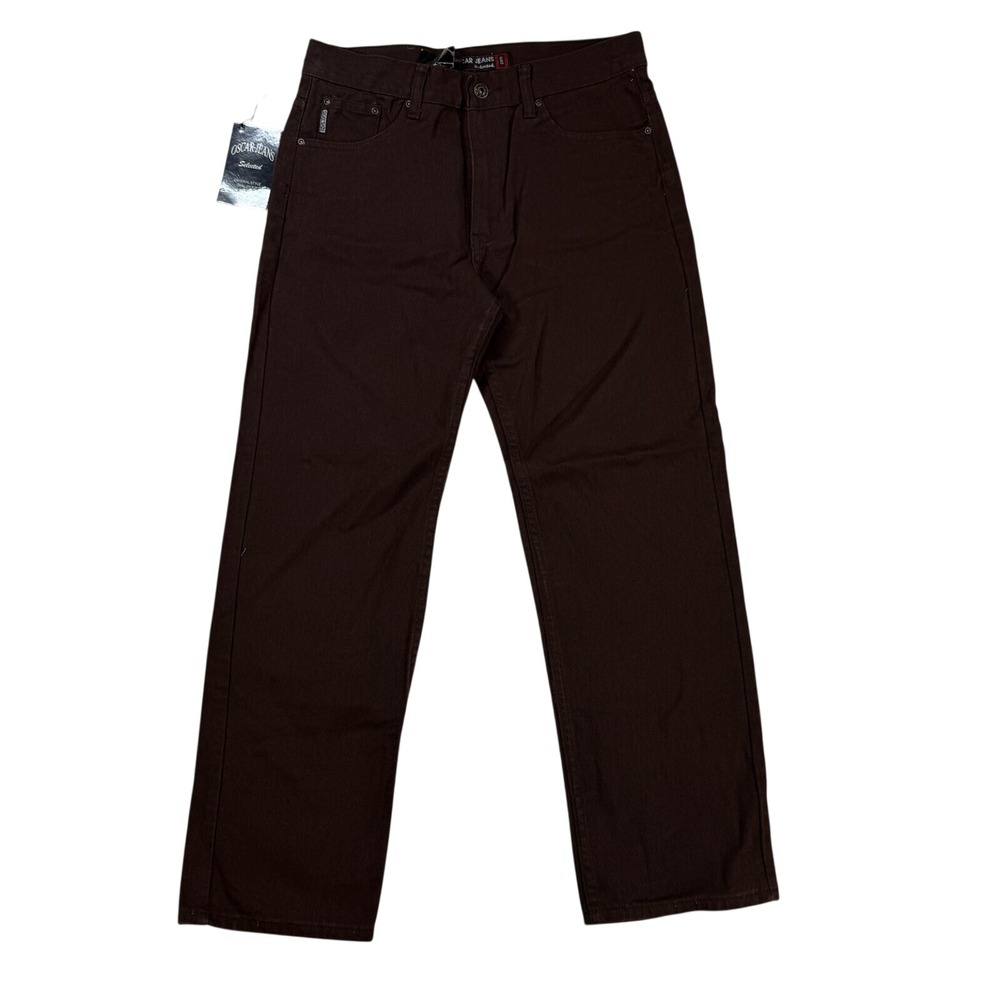 Oscar Jeans Selected Brown Straight Leg Denim Pants Size Men 32x30